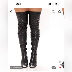 Fashion Nova Black thigh boots
